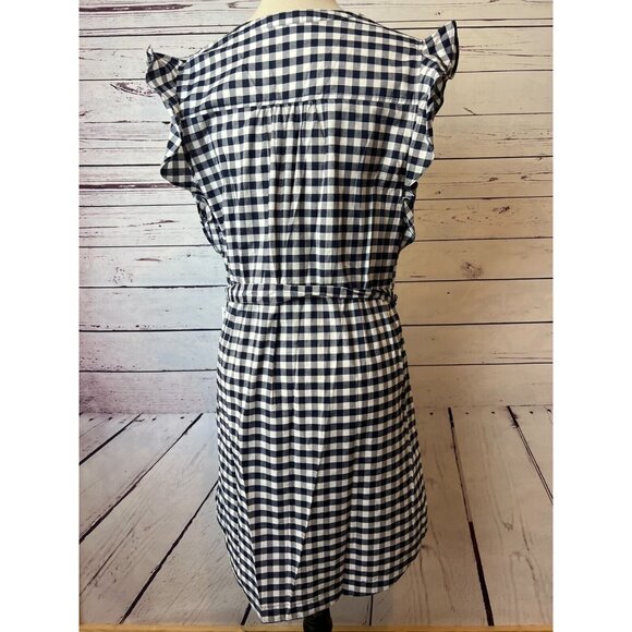 NWT Old Navy A-Line Dress Gingham Plaid size Large Ruffle Belted Summer Western - Picture 5 of 11